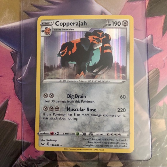 Pokemon | Other | Pokmon Copperajah Holo Card Sword Shield | Poshmark